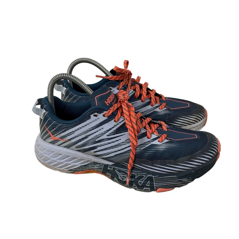 Hoka One One Speedgoat 4 Shoes Women’s Size 8.5 Blue Trail Running Vibram